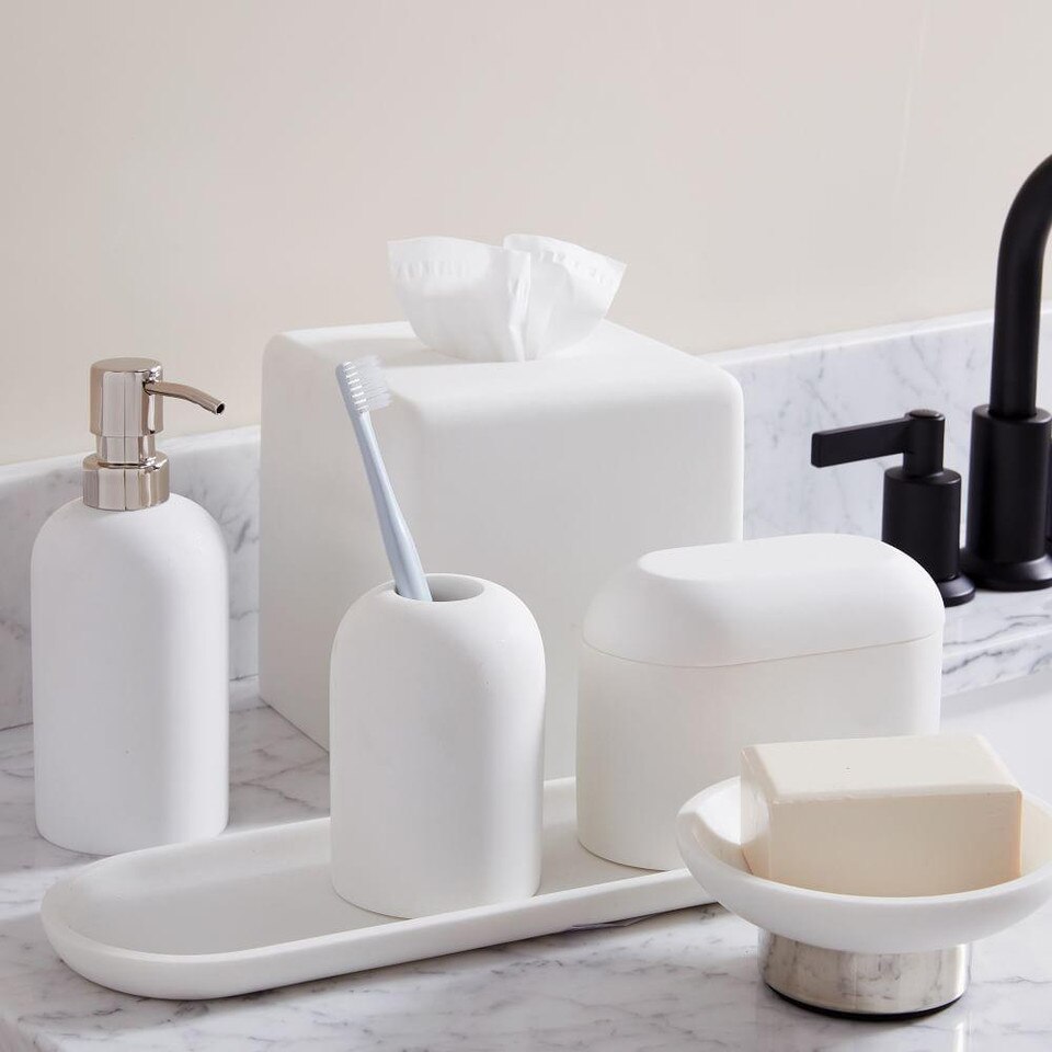 Modern Resin Stone Bathroom Accessories west elm United